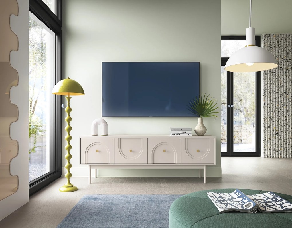 TV stolík Mazoma 154 cm kašmír/zlatý