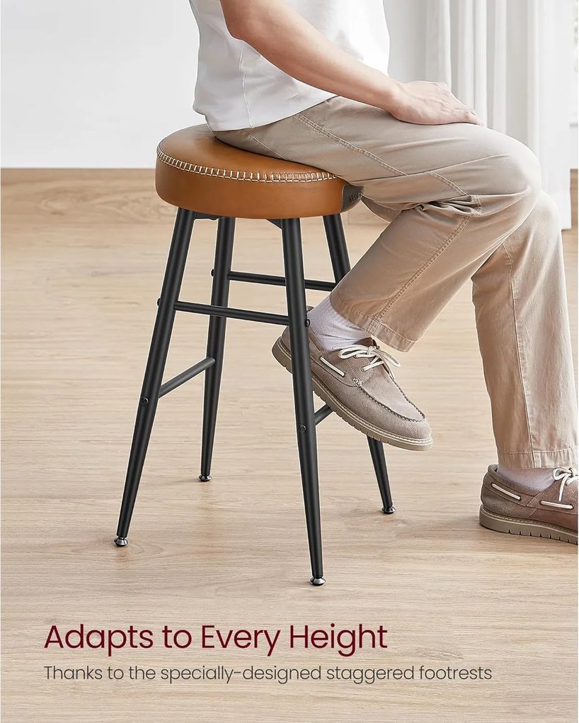 Kolekcia EKHO Súprava 2 ks barových stoličiek, karamelovo hnedá farba