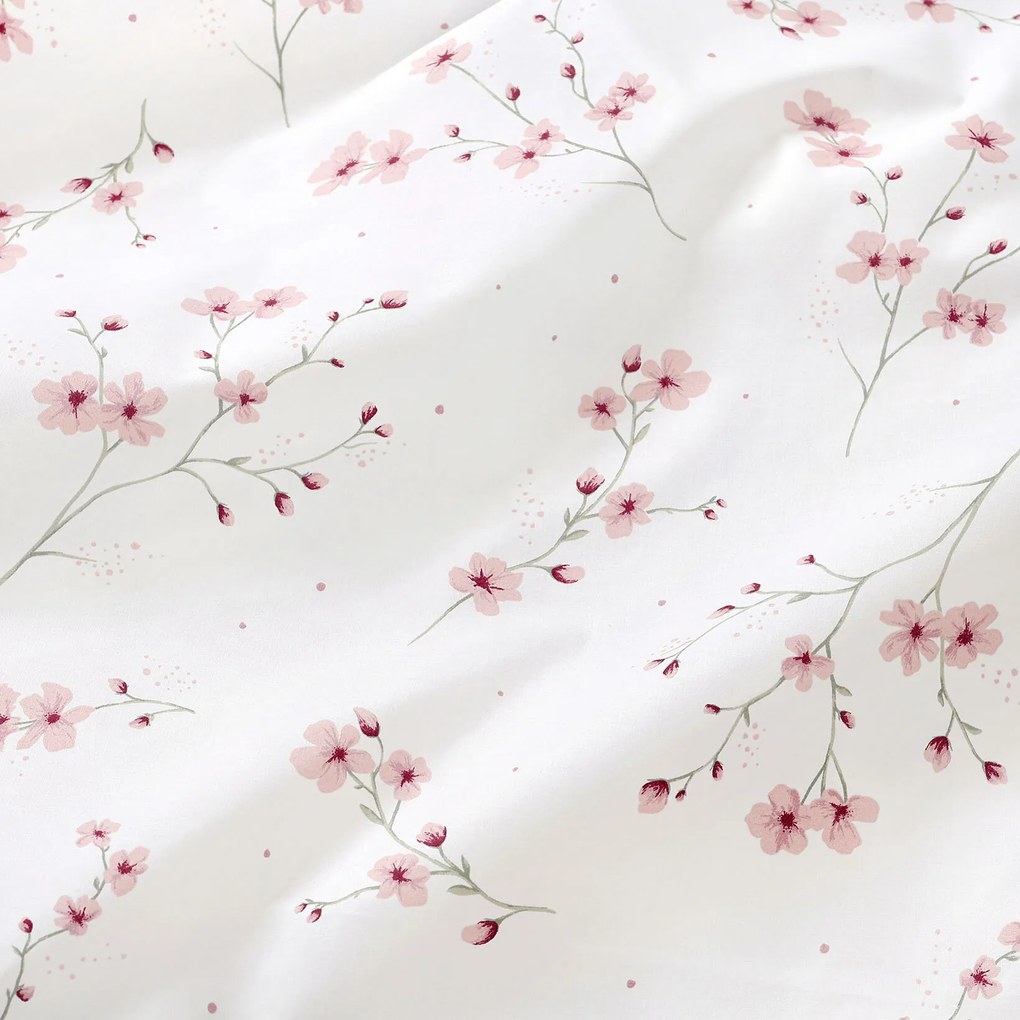Goldea okrúhly obrus 100% bavlnené plátno - kvitnúce sakury Ø 140 cm