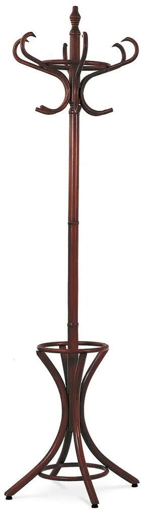 Drevený stojanový vešiak tmavohnedá, 185 cm