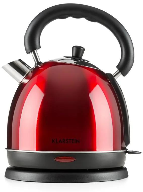 Klarstein Teatime varič na vodu čajová kanvica 1850-2200 W 1,8 l ušľachtilá oceľ rubínovo červená