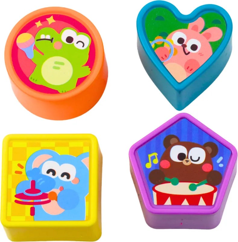 LEAN Toys Interaktívna kocka Vzdelávacia triedička Zmyslové zvuky Farebné