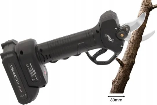 Akumulátorové nožnice na konáre 30 mm – dve batérie, nabíjačka, kufrík