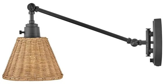 Hinkley HK-ARTI-1W-BK-NR-Bodové nástenné svietidlo ARTI 1xE27/60W/230V čierna/hnedá