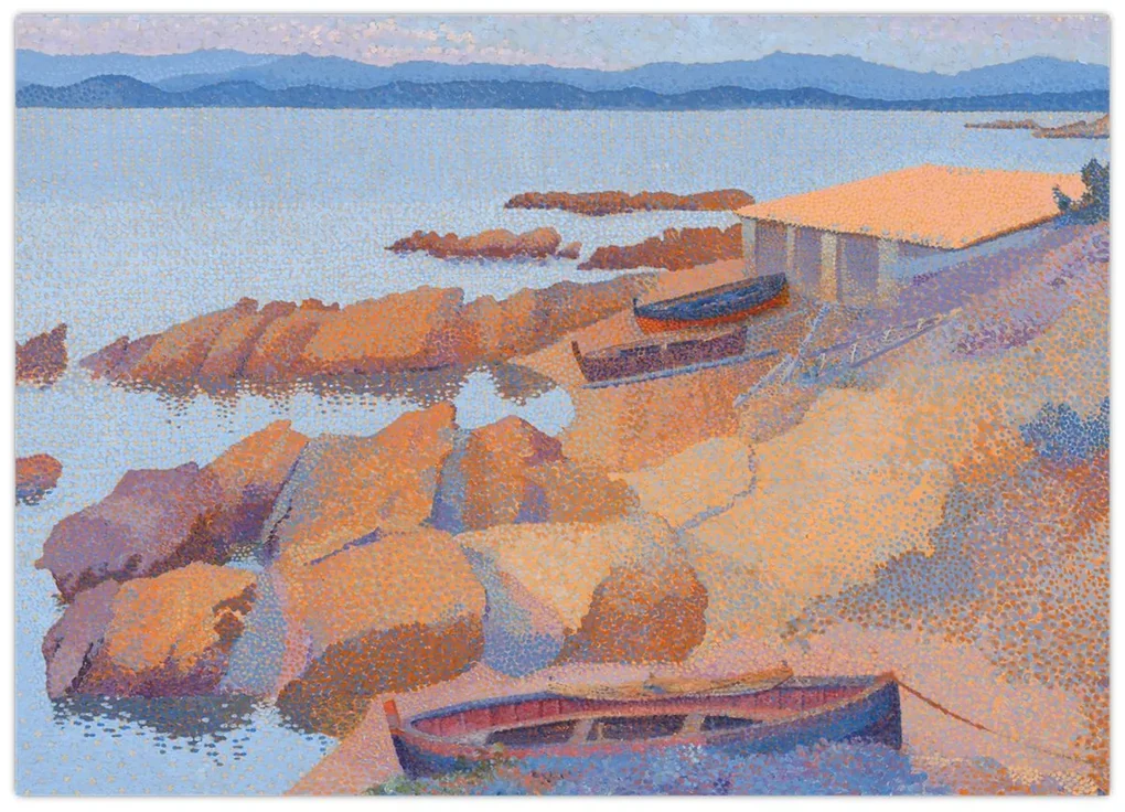 Obraz - Henri Edmond Cross, Calanque des Antibois, reprodukcia (70x50 cm)