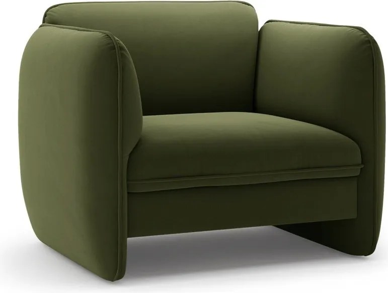 Zelené zamatové kreslo Georgia – Micadoni