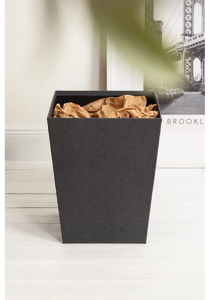 Čierny kancelársky odpadkový kôš Sofia Canvas Paper Laminate – Bigso