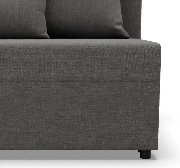 Rohová rozkladacia sedačka FERMO Lux tmavosivá