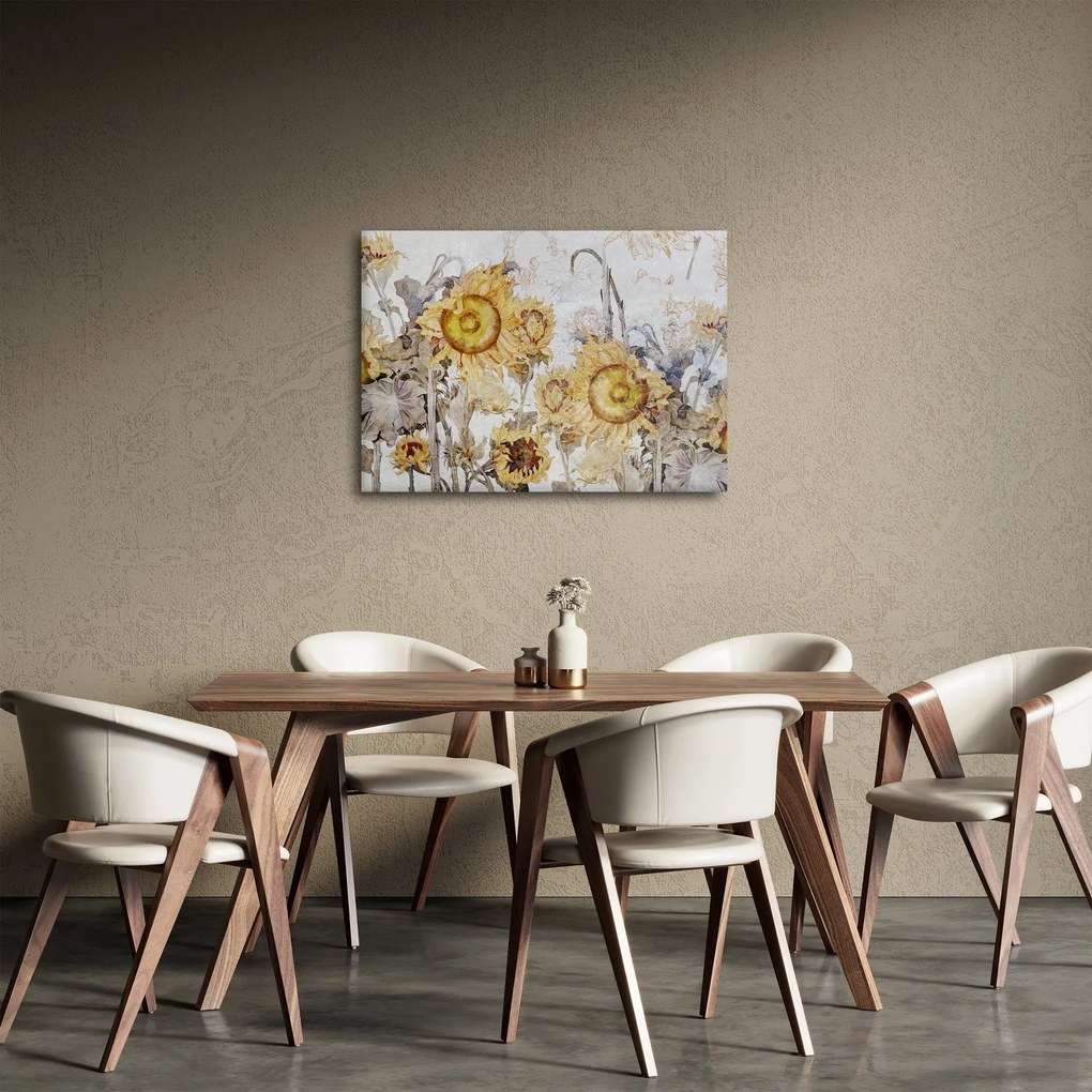 Obraz - Slnečnica v stene (70x50 cm)