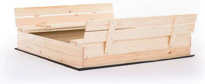 Drevené pieskovisko s lavičkami 150 cm