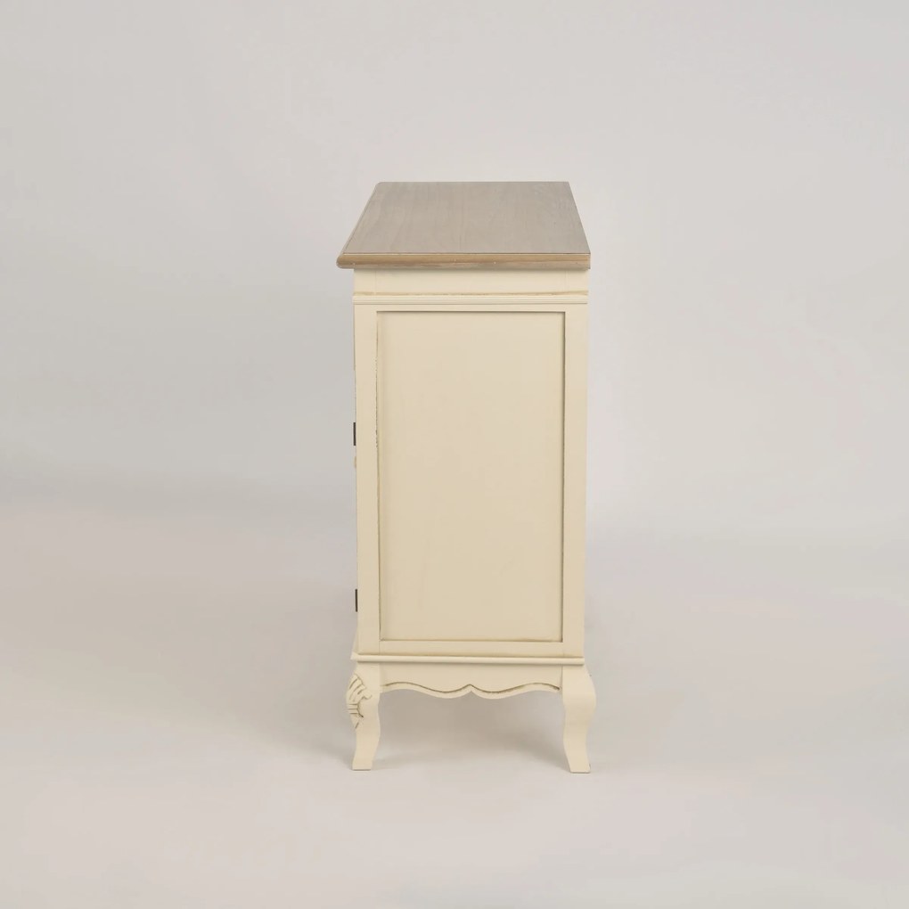 Komoda Rimini 120 cm z masivu krémová