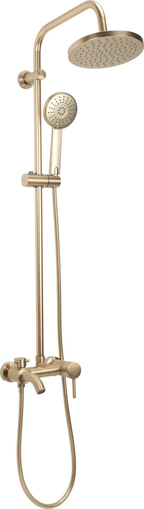 Rea Luis, sprchová súprava s vaňovou batériou, zlatá matná, REA-P7051