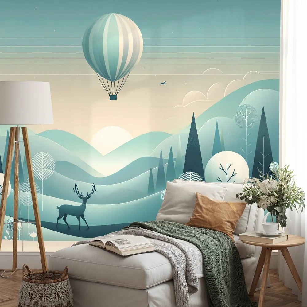 Tapeta snová krajina s balónom