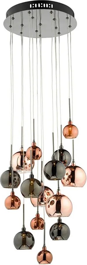 Där Lighting AUR1564 - Závesný luster na lane AURELIA 15xG4/10W/230V