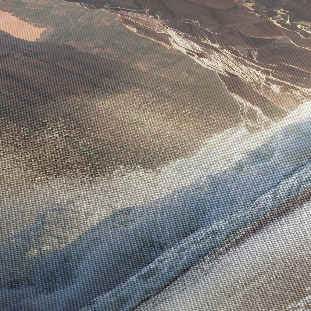 Obraz - Skaly a vlny oceánu (120x50 cm)