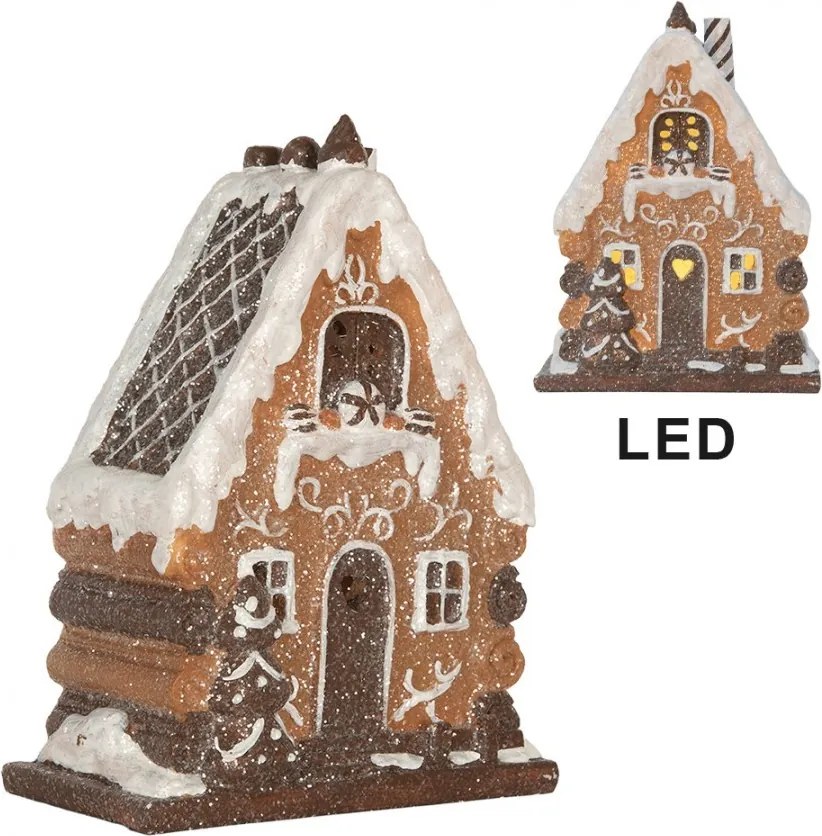 Perníková LED chalúpka Gingerbread Cotti - 15*8*19 cm