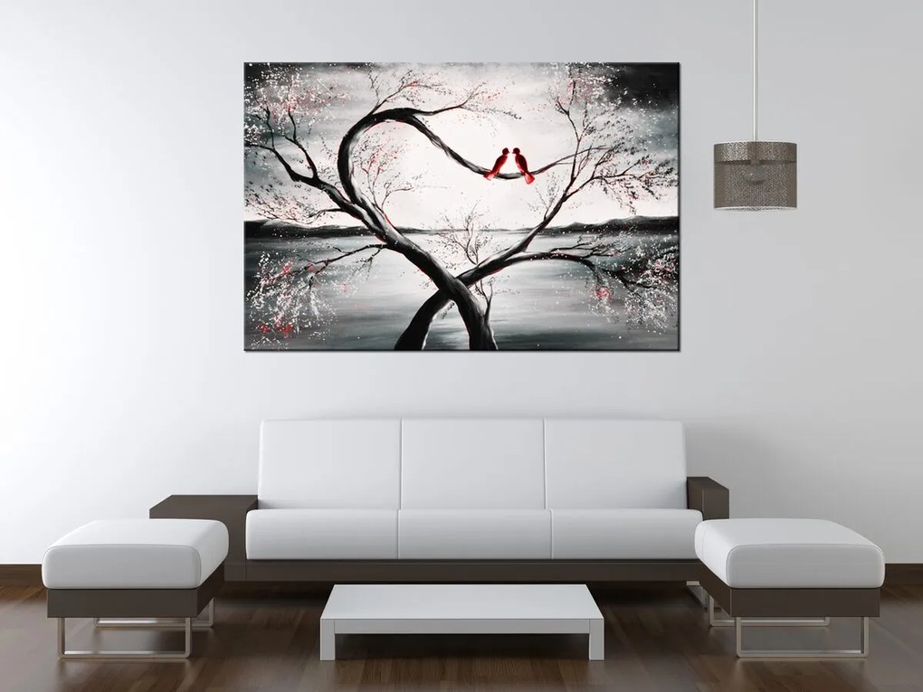 Gario Ručne maľovaný obraz Vtáčia láska Veľkosť: 100 x 70 cm
