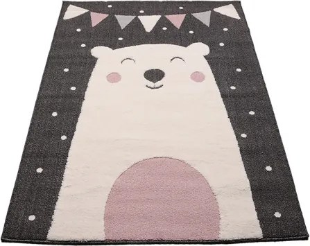 Koberec SKANDI KIDS A1098A antracitový / krémový