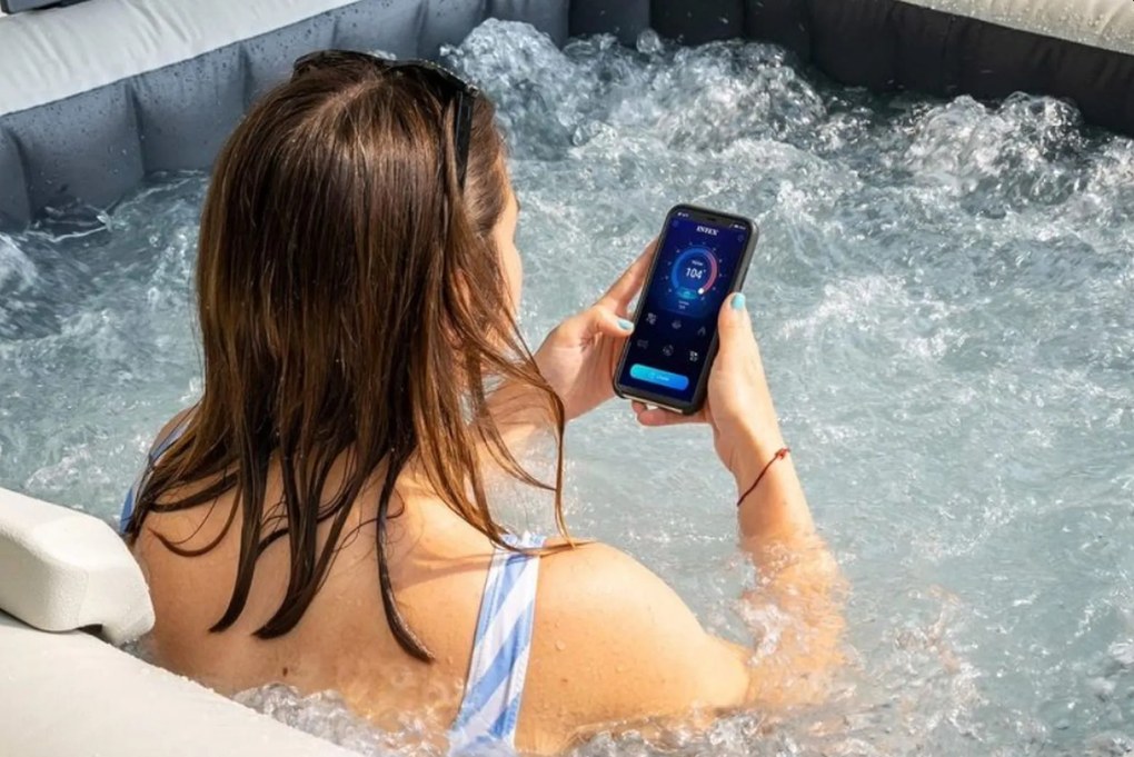 INTEX Pure Spa Bubble Greystone Deluxe vírivka 211 x 71 cm - systém slanej vody 28450