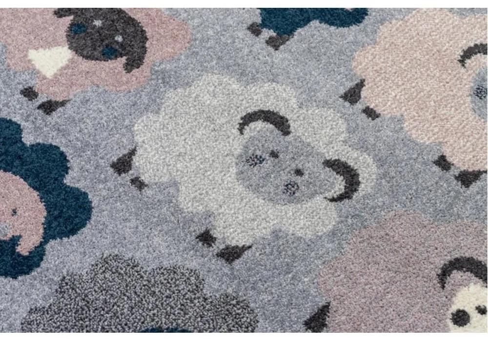 Detský kusový koberec Ovečky šedý 190x270cm