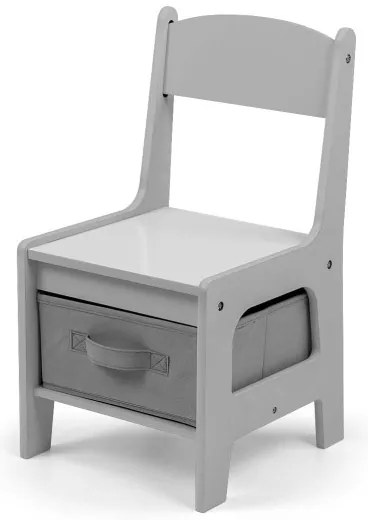 Detský stôl Sven sivý s dvomi stoličkami