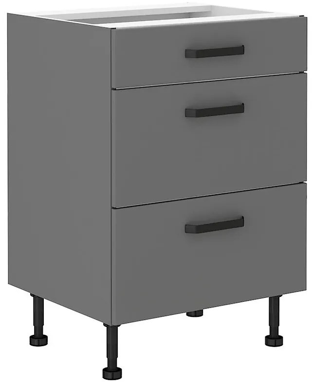 Kuchynská skrinka NESSA antracitová 60d 3s bb