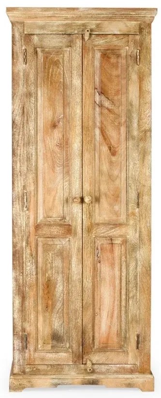 furniture-nabytek.cz - Masivní šatní skříň Patina z mangového dřeva, lakovaná, přírodní barva