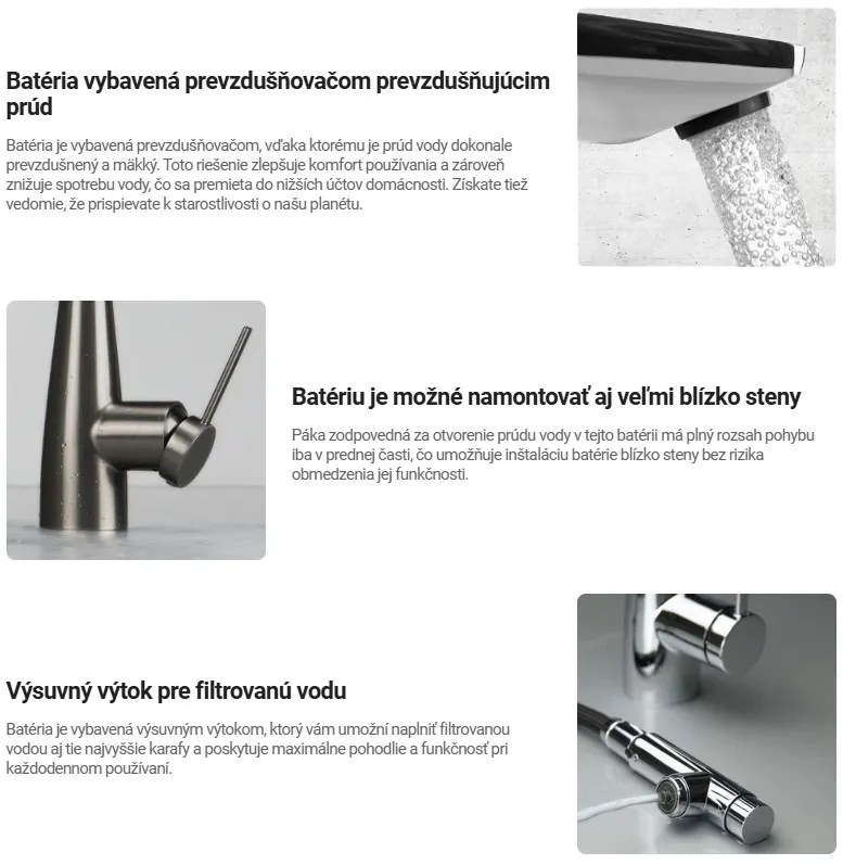 Deante Eridan, vysoká drezová batéria s výsuvným výtokom pre filtrovanú vodu h-333, zlatá matná, DEA-BRE_R75M