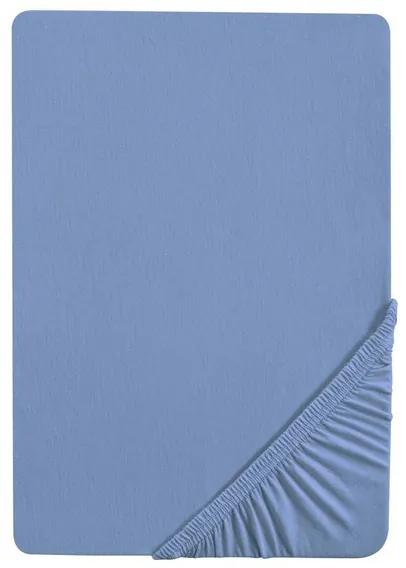 Biberna Napínacia džersejová plachta (90 – 100 x 200 cm, modrá)  (100227068)