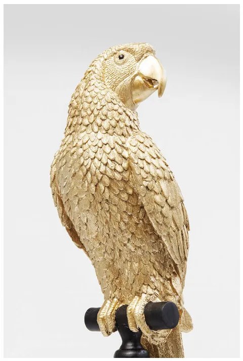 Parrot dekorácia zlatá
