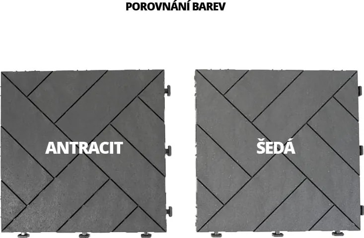 Gumová dlaždica ARISTA 30 x 30 cm, antracit MHEU5100540