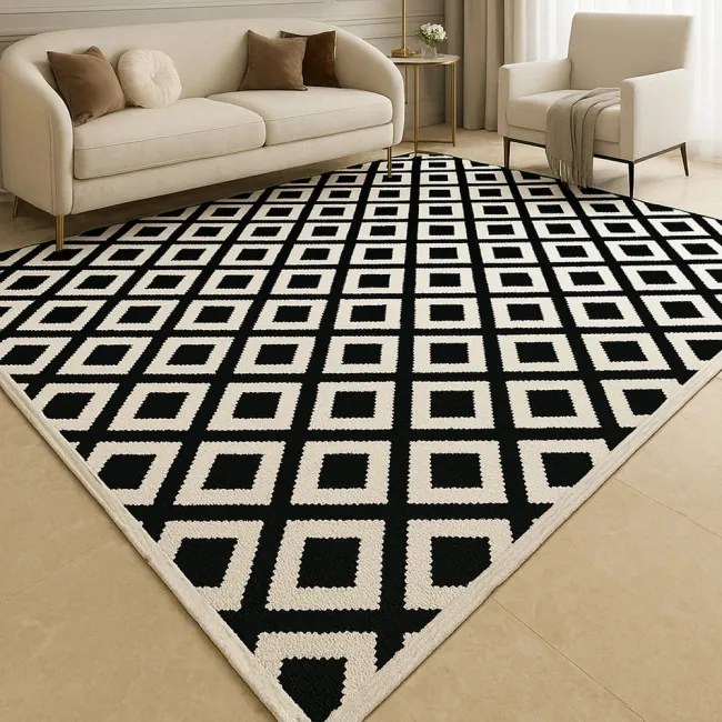 Koberec POLO čierny / biely