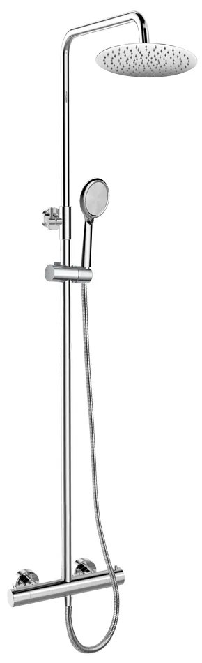 Mereo Mereo, Termostatická sprchová batéria s hlavovou guľatou sprchou, MER-CB60104TSC
