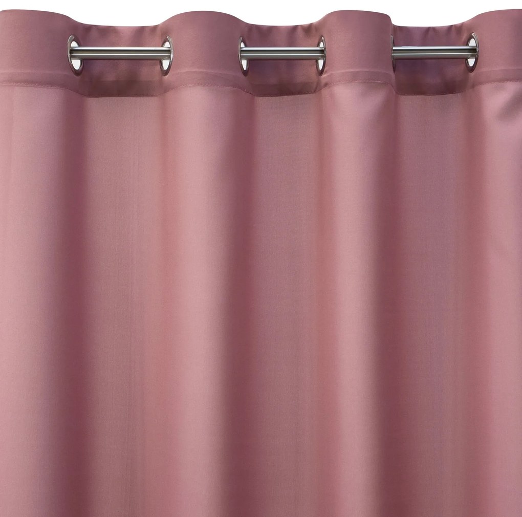 KRÁTKY ZÁVES NA KRÚŽKOCH RITA 140X175 CM STARORUŽOVÁ