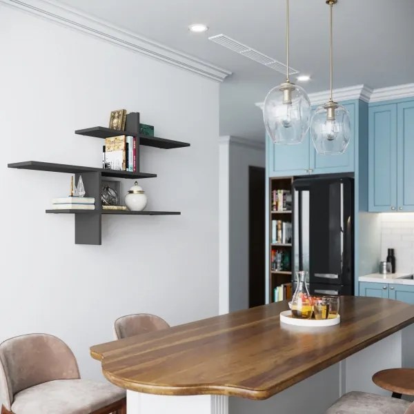 Nástenná polica LEO 80,5x123 cm antracit