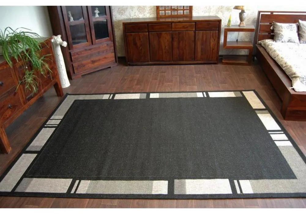 Kusový koberec Uga čierny 80x150cm