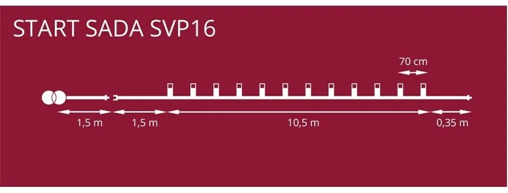 Svetelná reťaz Plameň biely, 16 LED žiaroviek Filament, základná