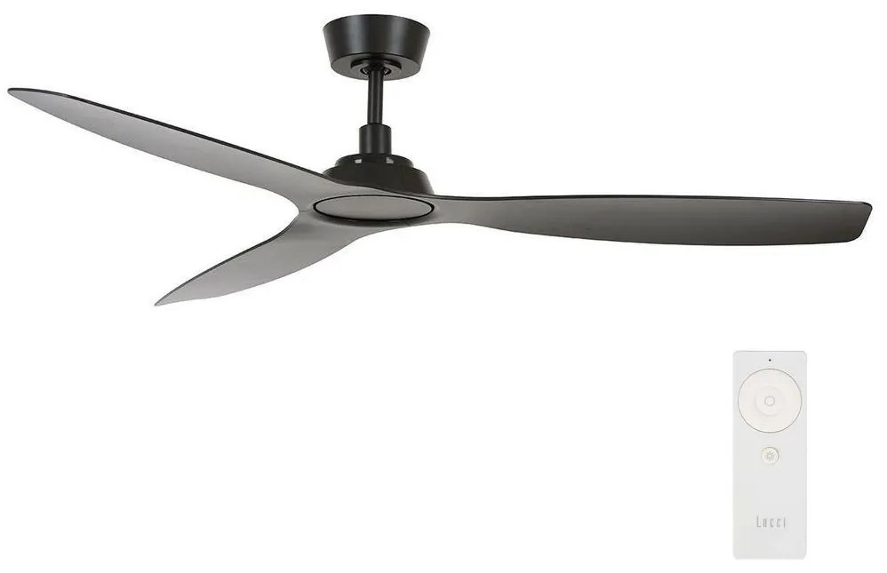 Lucci air 210651 - Stropný ventilátor MOTO čierna + diaľkové ovládanie FAN00226
