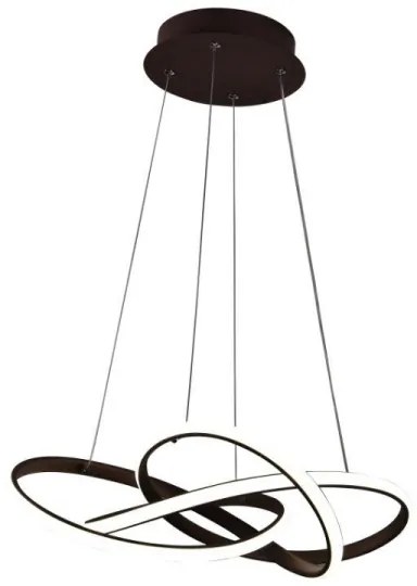 LED Stmievateľný luster na lanku LED/65W/230V 3000-6500K hnedá + diaľkové ovládanie