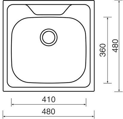 Nerezový drez Sinks Classic 480V 0,8 mm leštený