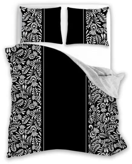 Bavlnené obliečky GLAMOUR 019 180x200 cm čierne/biele