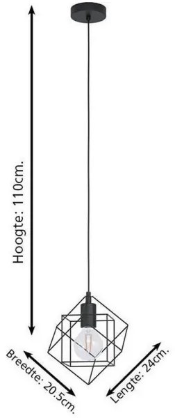 Eglo 43358 - Luster na lanku STRAITON 1xE27/60W/230V