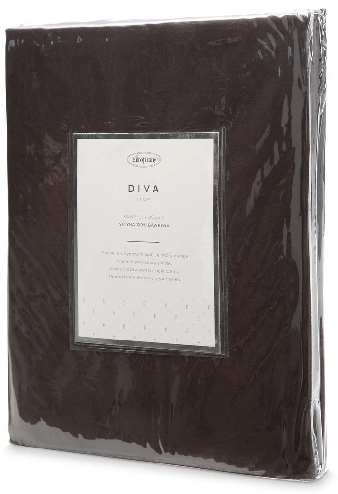 SATÉNOVÉ OBLIEČKY DINA 160X200 CM, 2 KS 70X80 CM HNEDÉ
