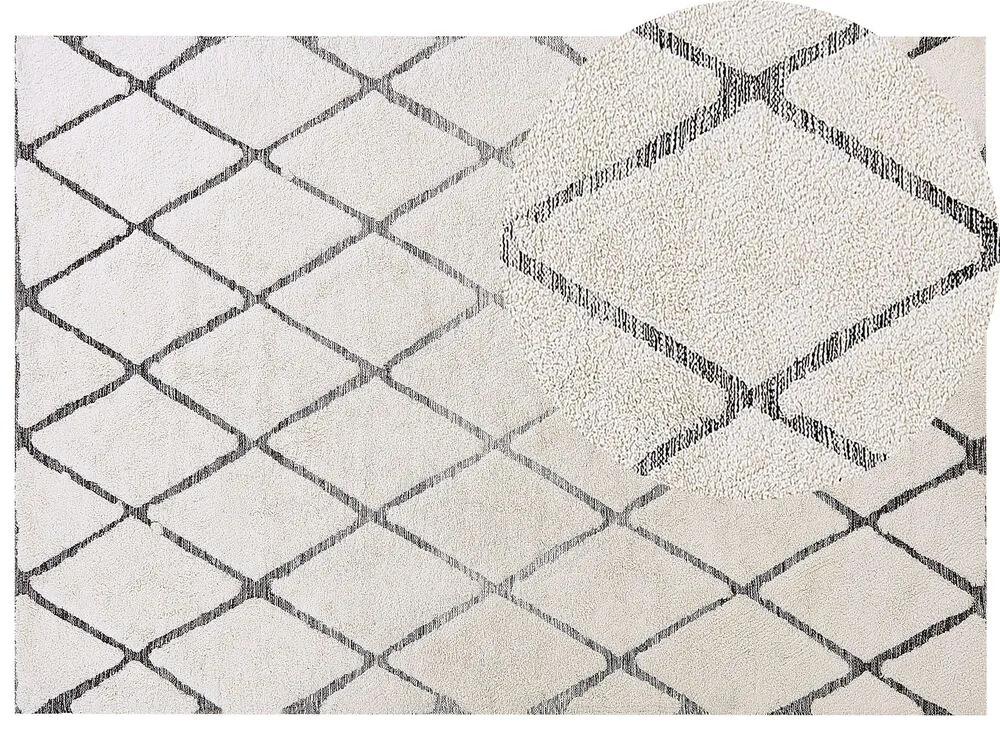Bavlnený koberec 160 x 230 cm béžová/sivá PENDIK Beliani