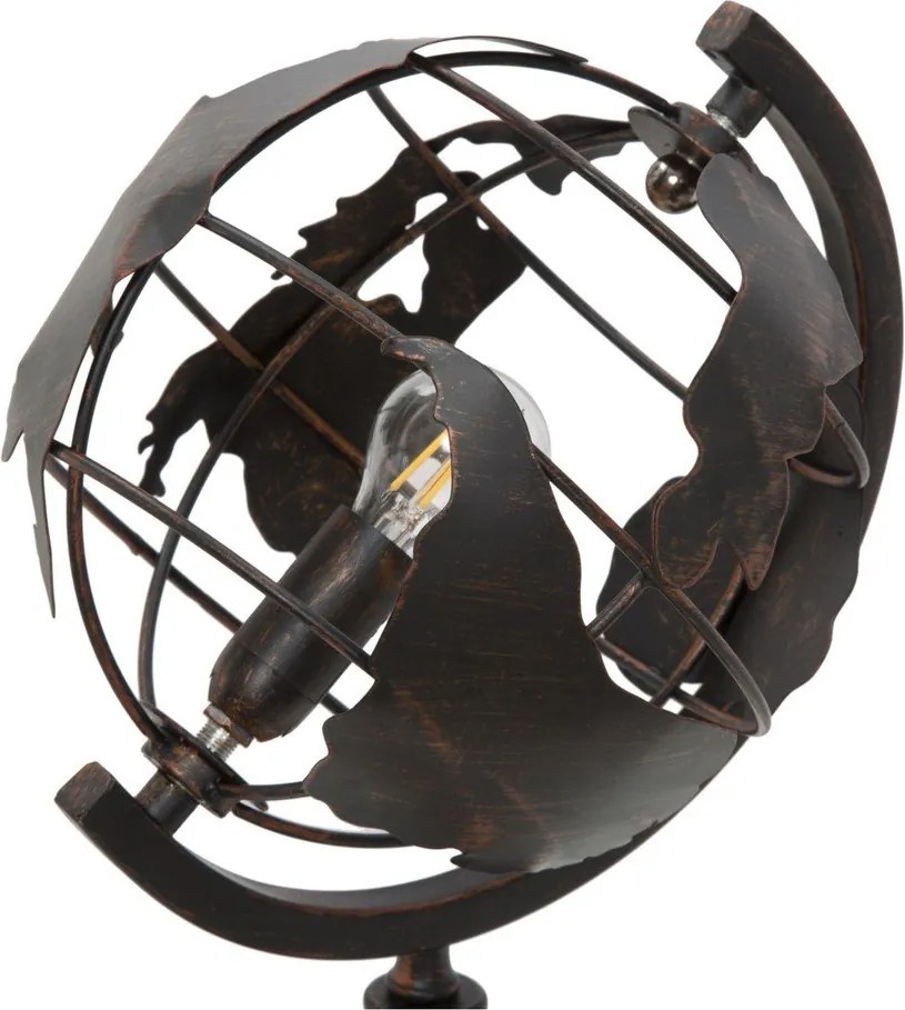 Čierna stolová lampa s kovovým tienidlom (výška 40 cm) World Industry – Mauro Ferretti