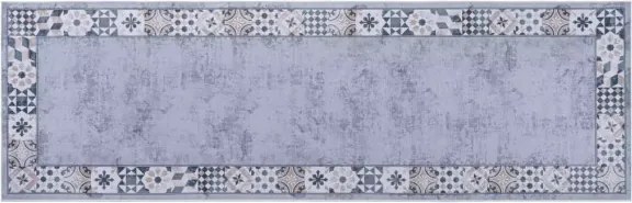 Protišmykový koberec / behúň CRYSTAL PRINT sivý / béžový