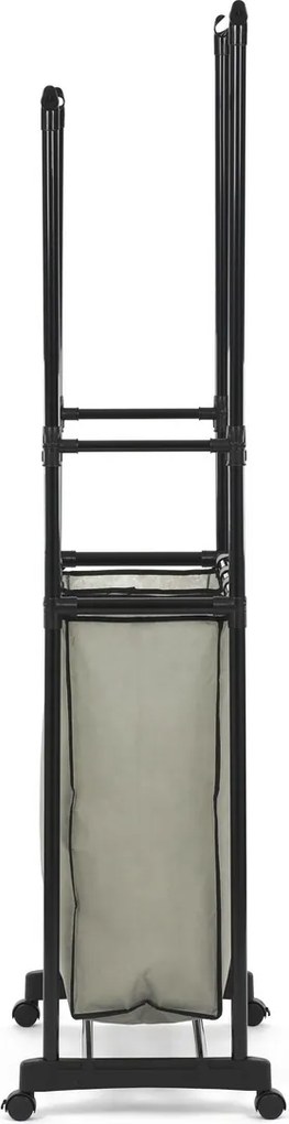 Stojan s úložným priestorom GD-176 BK, plast, čierna