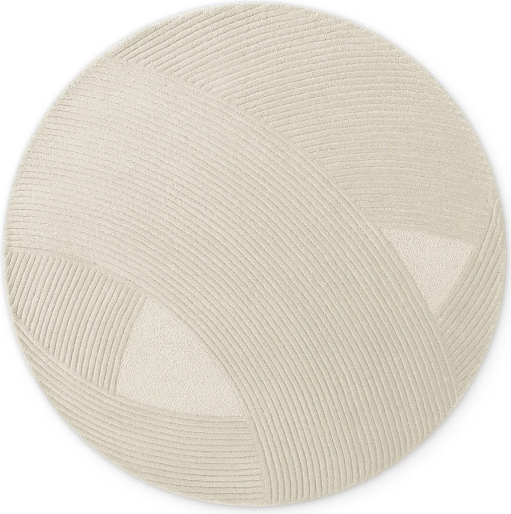 Ted Baker Kusový koberec Kensington 106399 Cream kruh, 200x200 (priemer) kruh, biela, kancelária