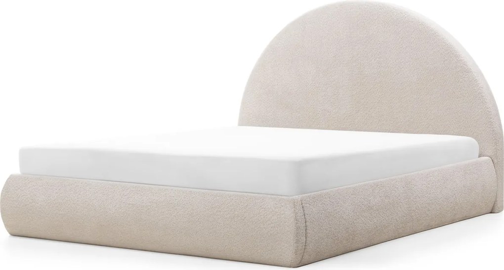 Čalúnená posteľ ORBI so zdvíhacím roštom 160x200 cm béžová