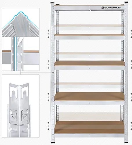 Skladový regál 180 x 90 x 40 cm SONGMICS GLR40SV